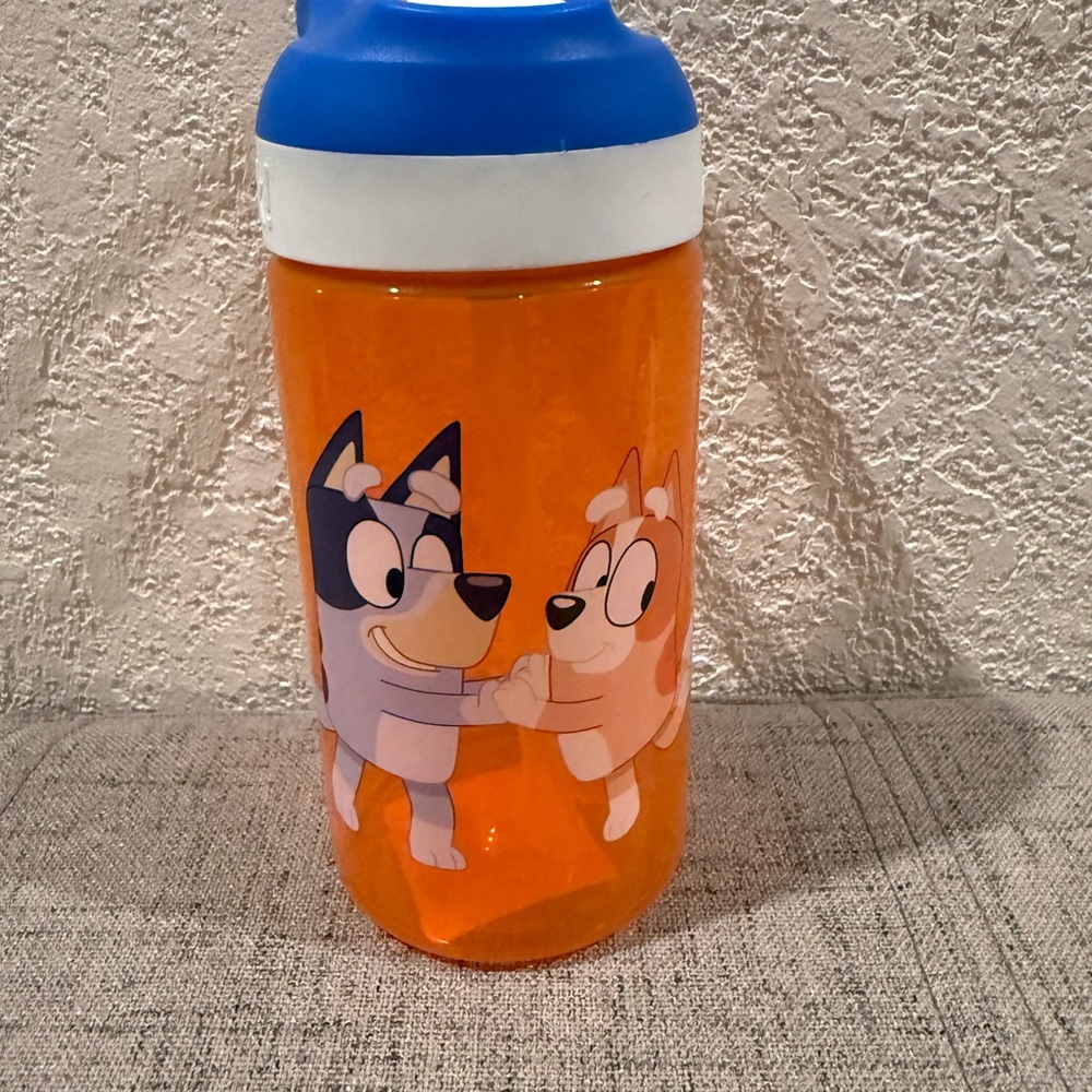 Zak! Bluey Character Sports Bottle with Leak Proof Straw and Handle NWT